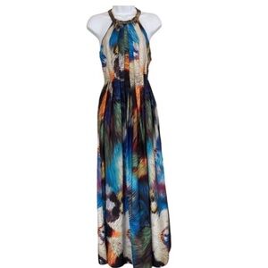 Ranna Gill maxi halter dress Tropicalia Anthro S